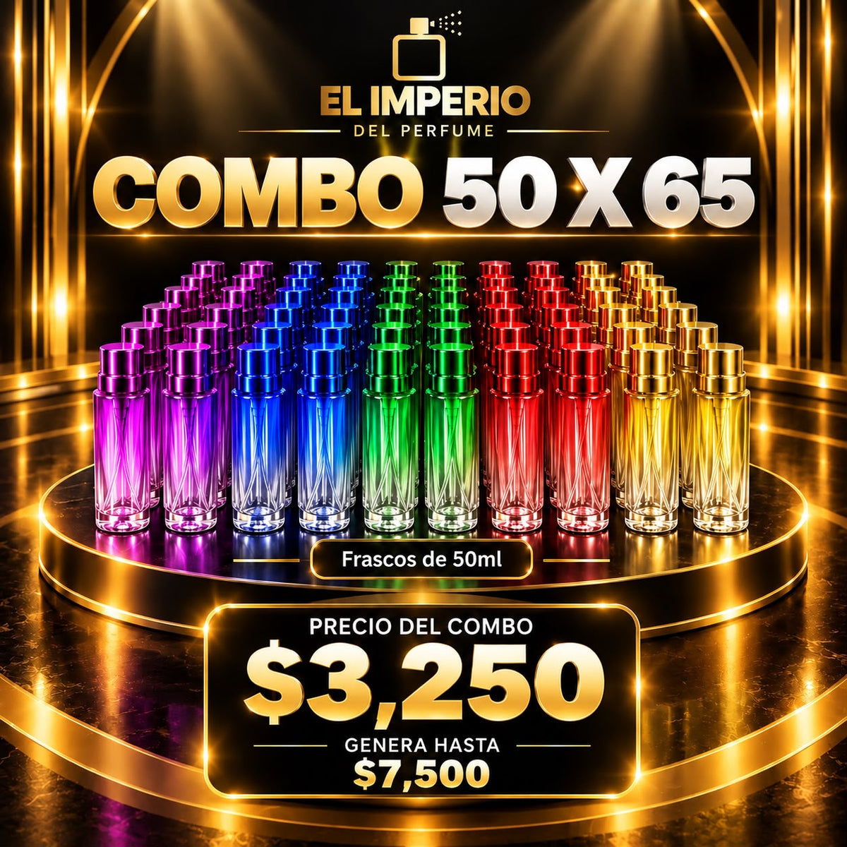 Combo 50×65 – 50 Perfumes de 50 ml para Emprender