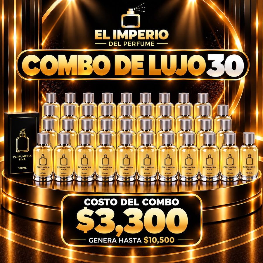Combo Lujo 30 – 30 Perfumes de 100 ml para Crear tu Marca