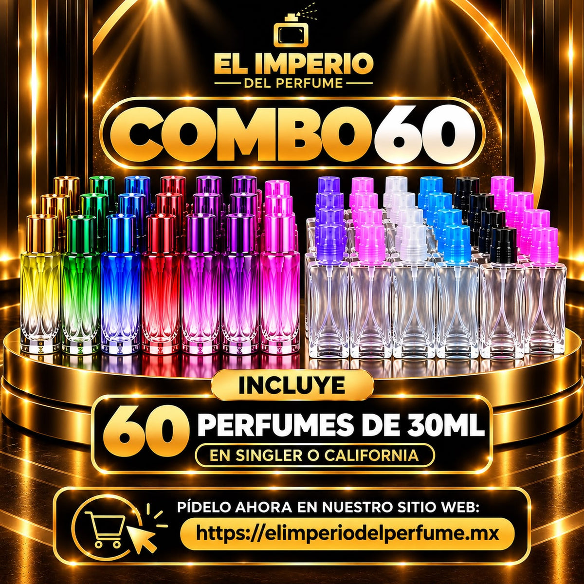 Combo 60 – 60 Perfumes de 30 ml